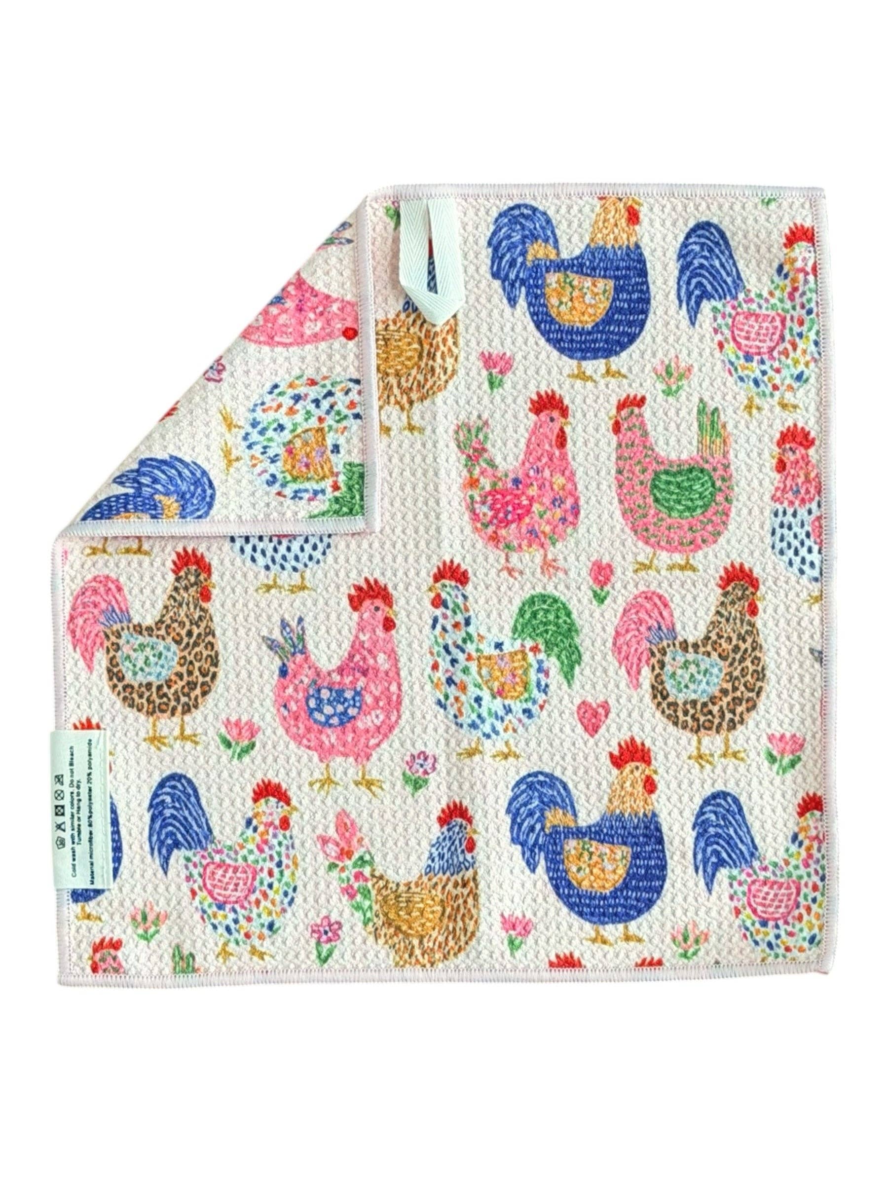 Feathered Friends: Double-Sided Hand Towel & Washcloth