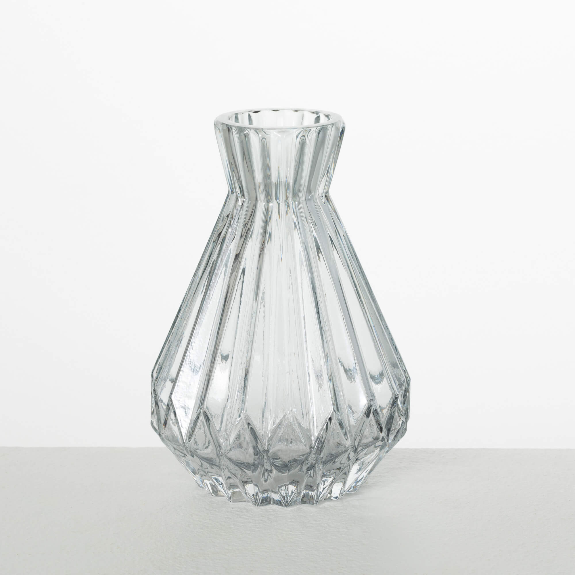 Ribbed Glass Vase
