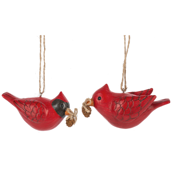 Folk Art Cardinal Ornament