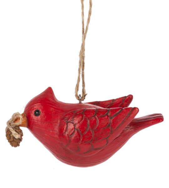 Folk Art Cardinal Ornament