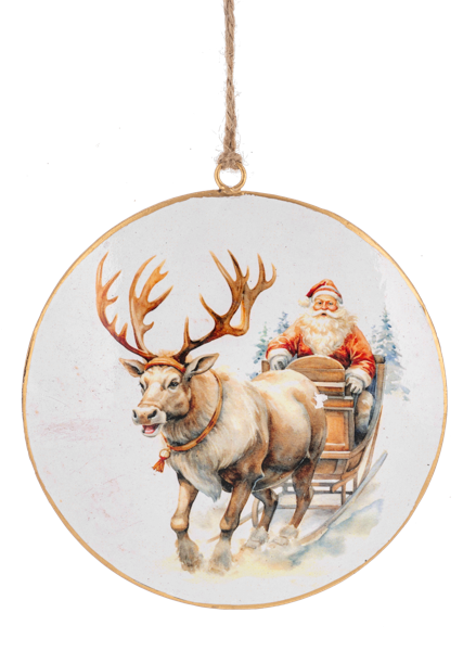 Santa Disk Ornament