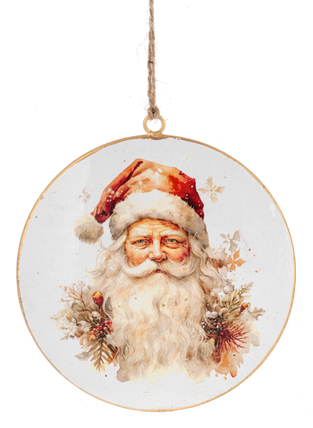 Santa Disk Ornament