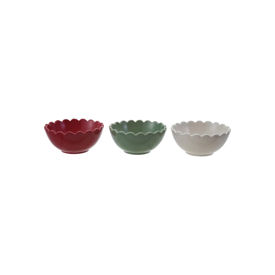 Stoneware Scalloped Bowl
