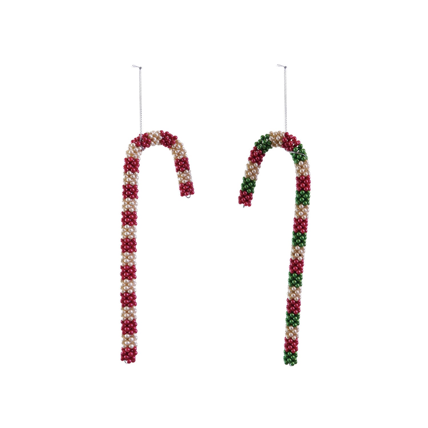 Beaded Candy Cane Ornament