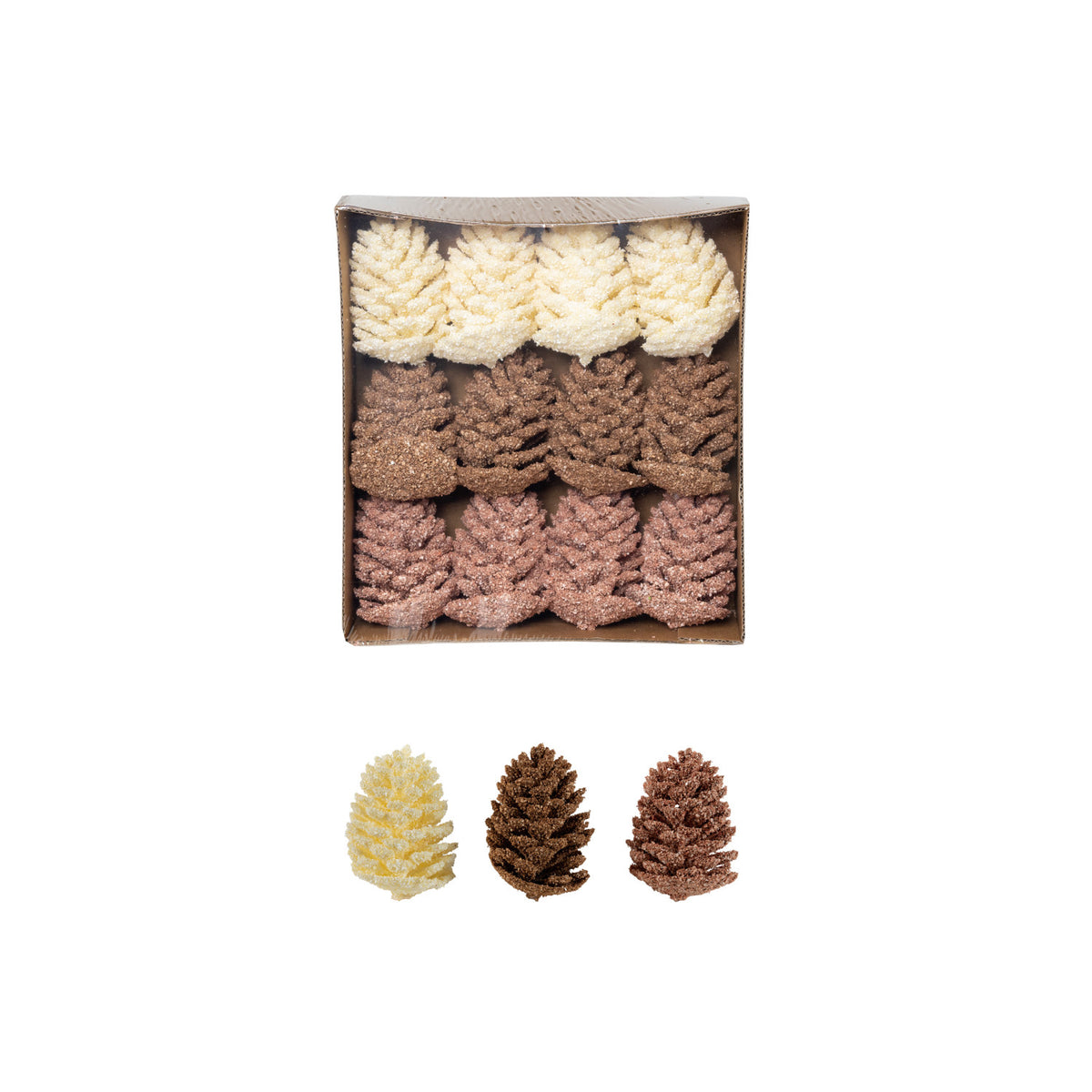 Glitter Pinecones