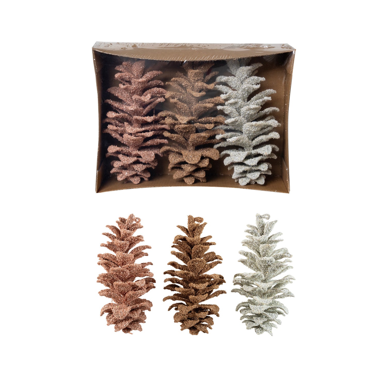 Glitter Pinecones