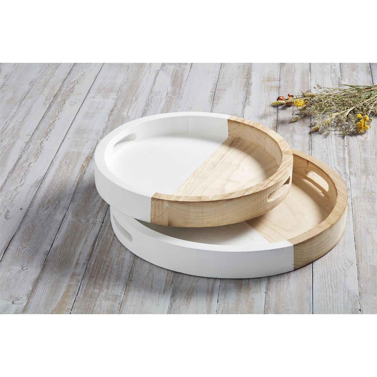Paulownia Wood Tray Set
