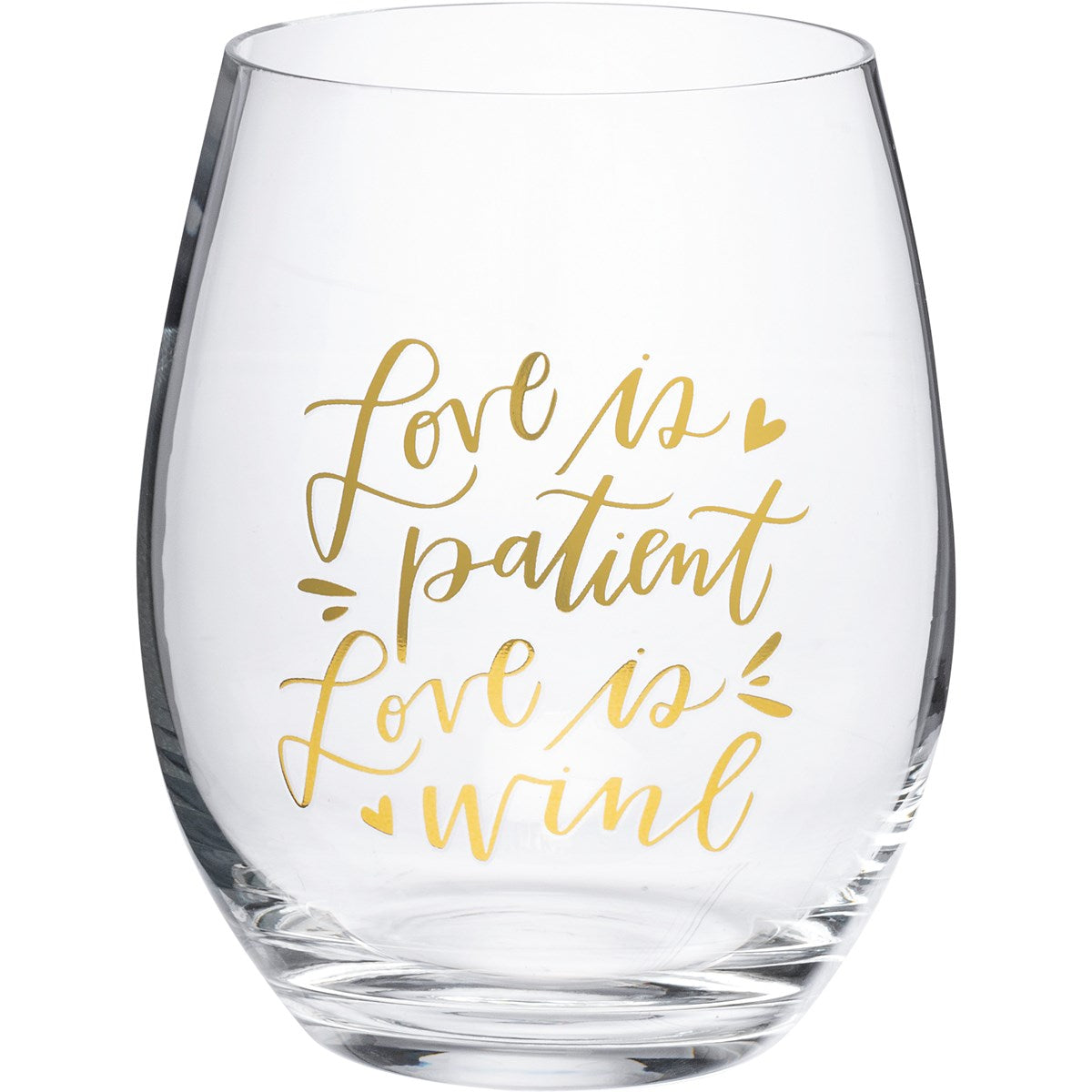 Love is Patient Wine Glass