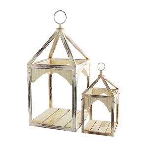 Metal and Wood Lanterns