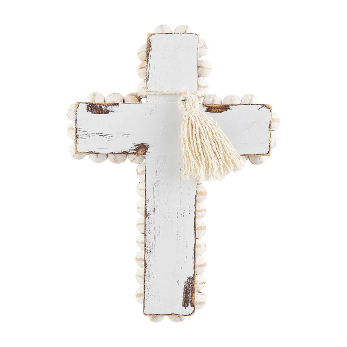 Wood Beaded Cross