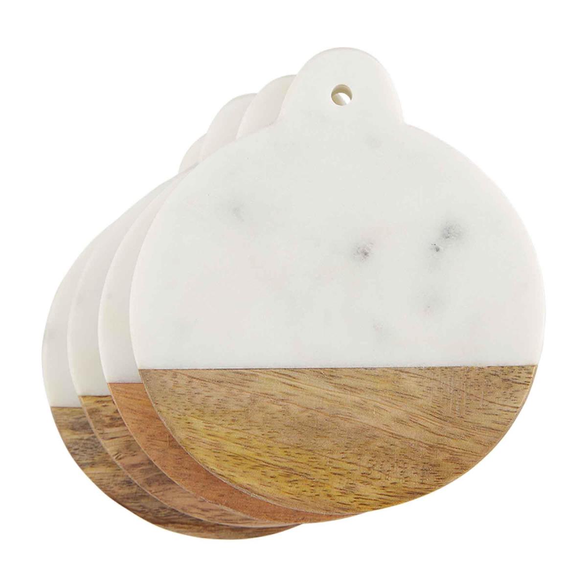 Round Marble Coaster Set