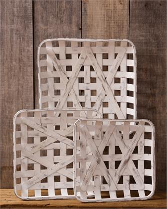 White Square Tobacco Basket