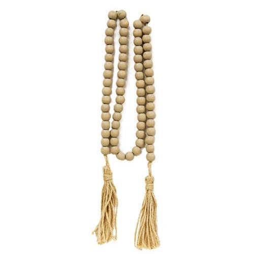 Natural Wood Bead Garland