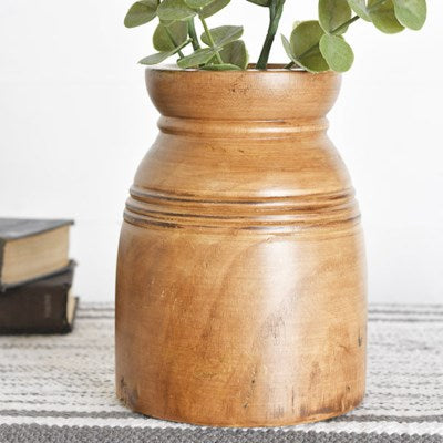 Carved Wood Vase