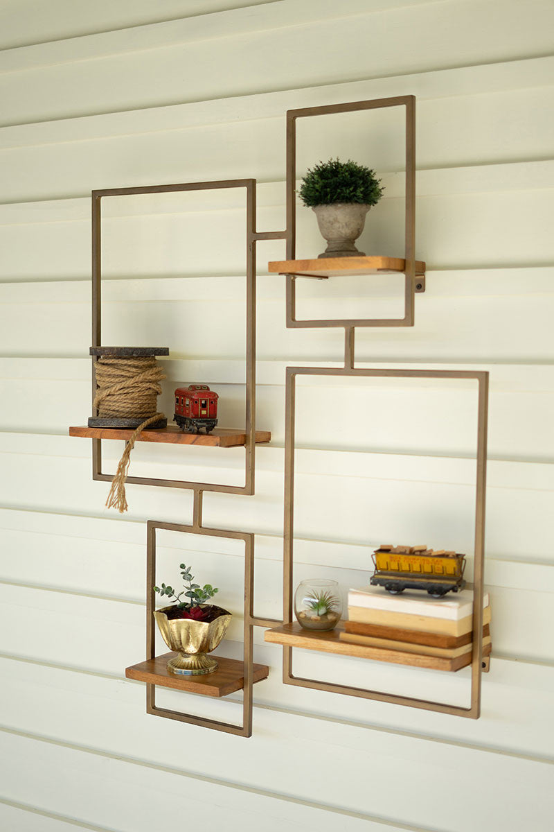 Iron & Wood Wall Unit