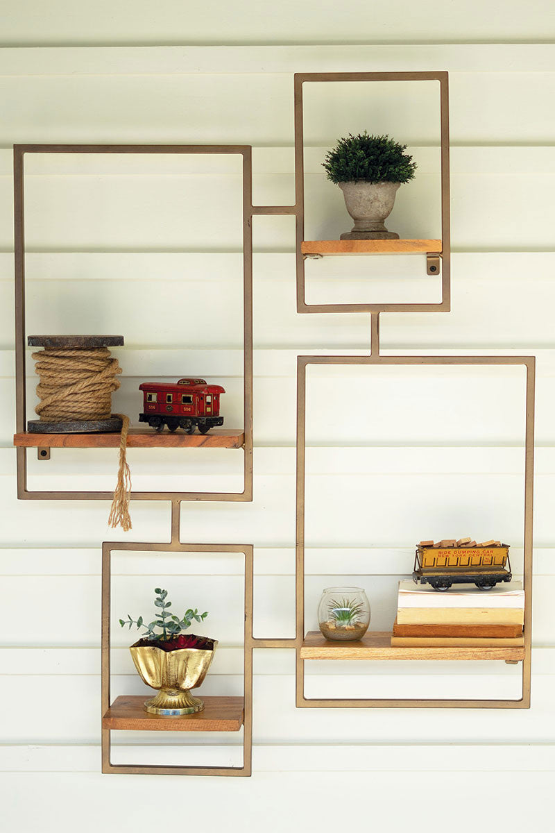 Iron & Wood Wall Unit