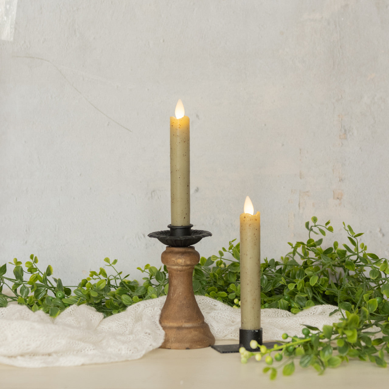 Moving Flame Taper Candle