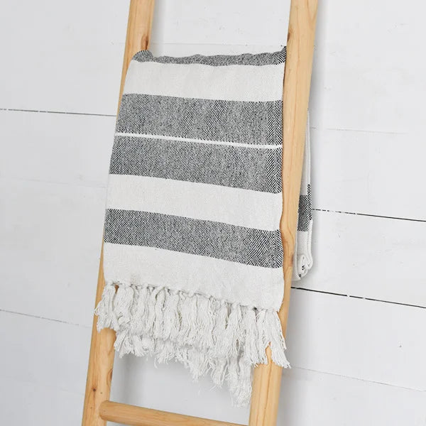 Black and White Stripe Throw