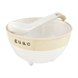 Stoneware Guac Set