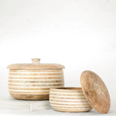 Burnt Wood Canister Bowl