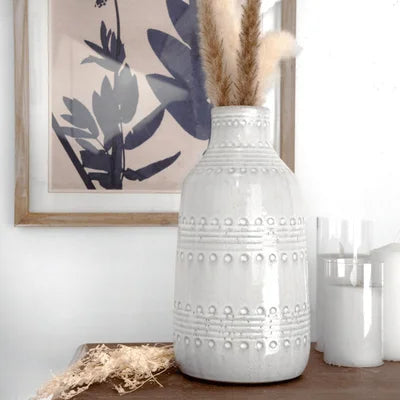 White Texture Vase