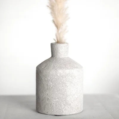 Sandy White Textured Vase