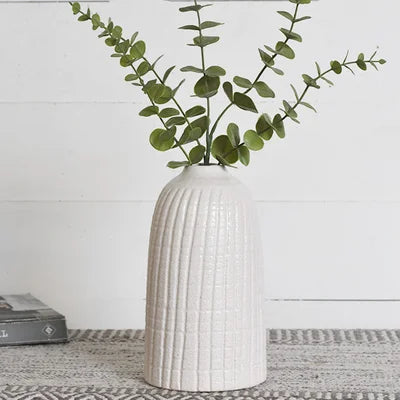 White Stripe Vase