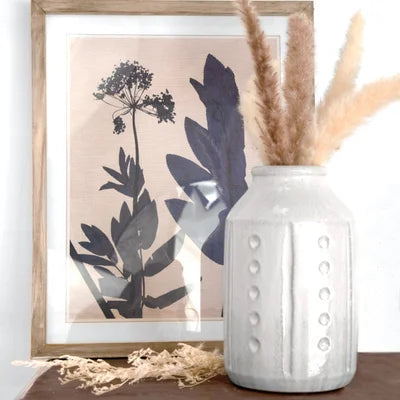 White Dot/Stripe Vase