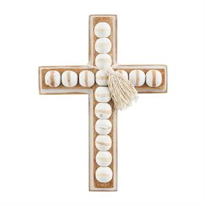 Wood Beaded Cross