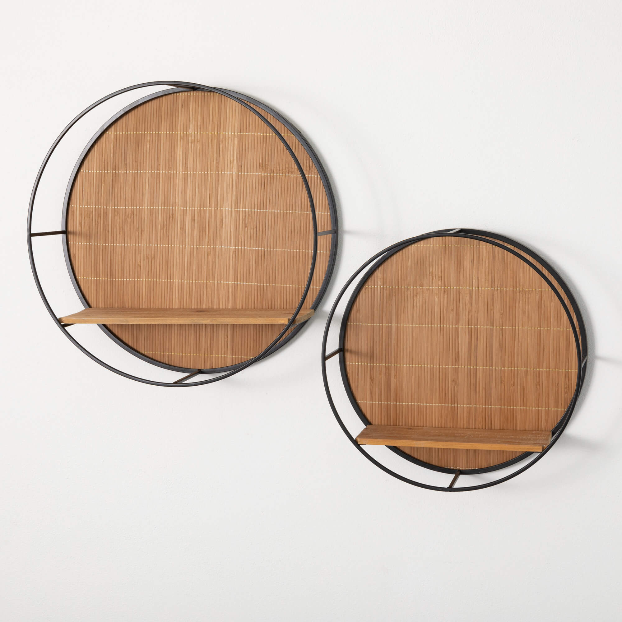 Circle Wood Wall Shelf