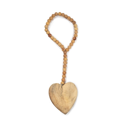 Natural Beaded Heart