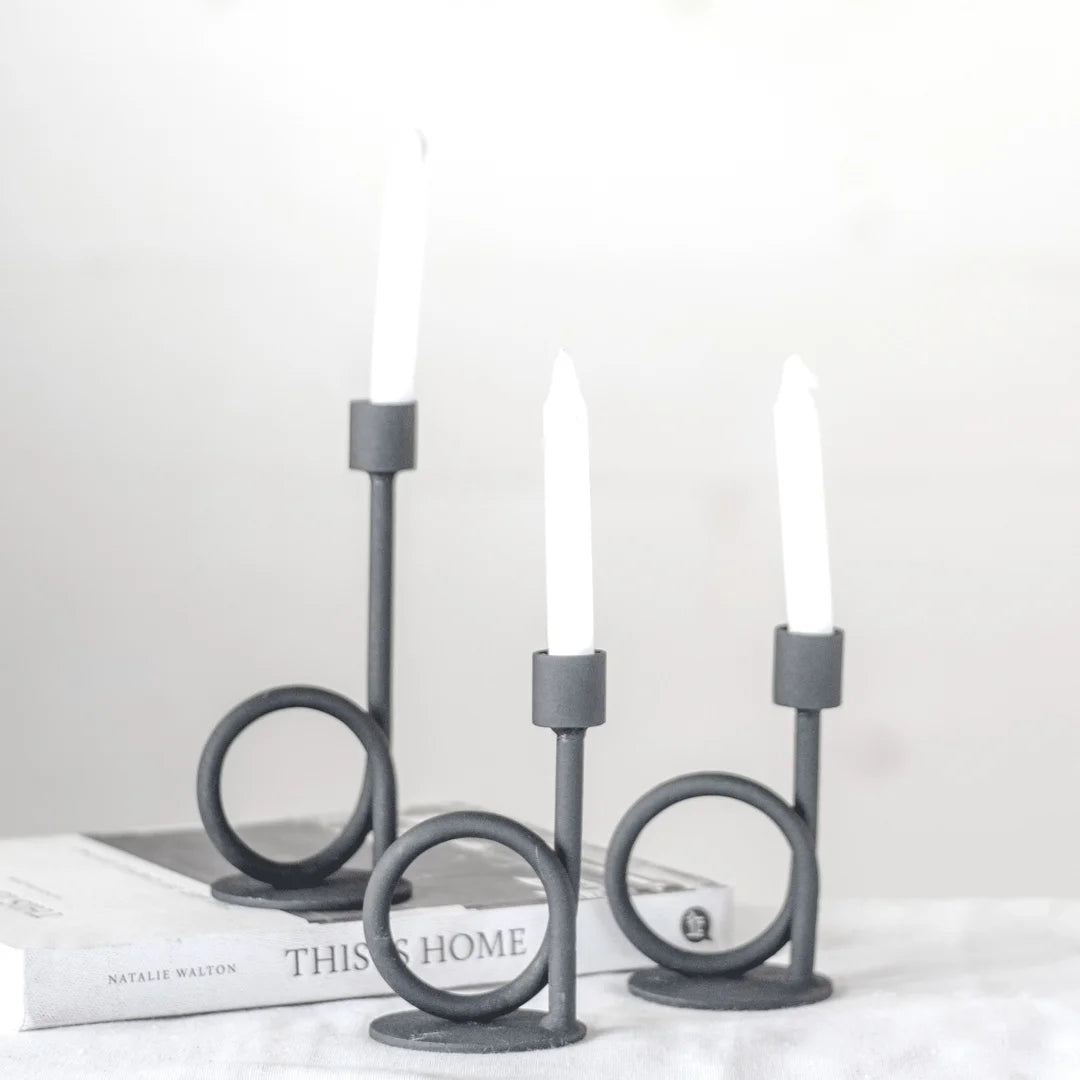 Black Loop Candle Holder