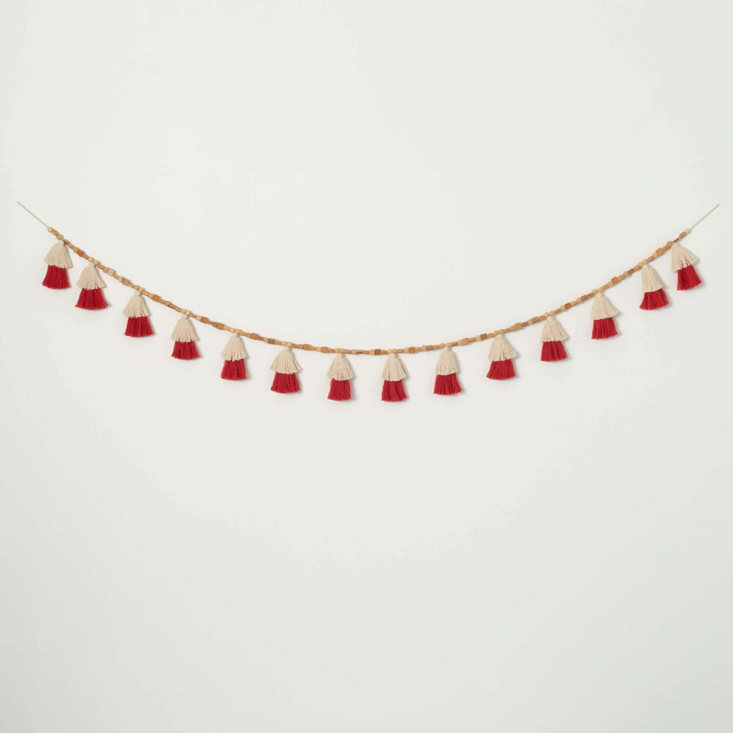 Red & White Tassel Garland