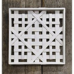 Whitewash Square woven Frame