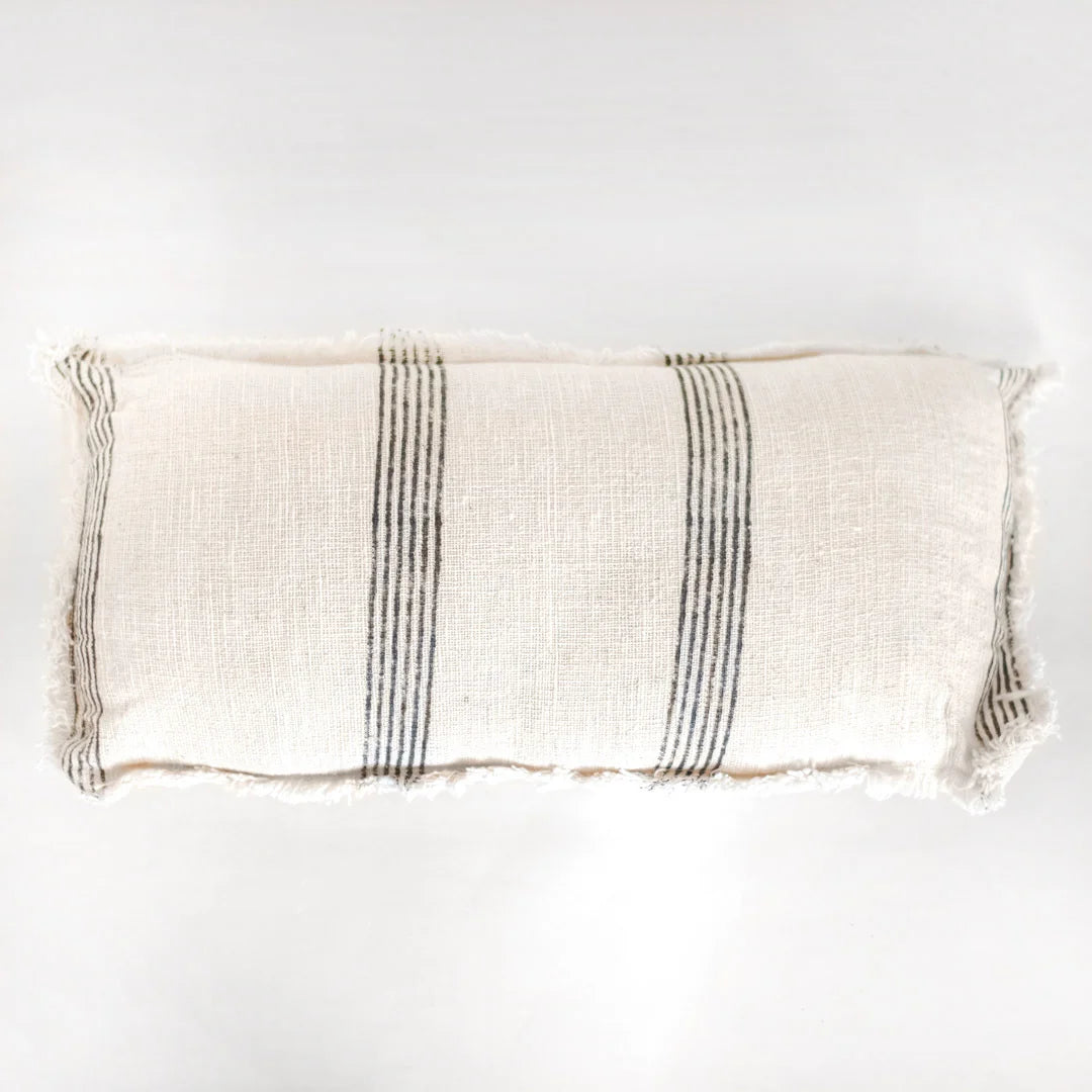 Stripe Fringe Pillow