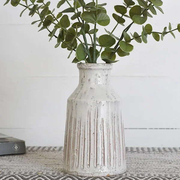 White Stripe Vase