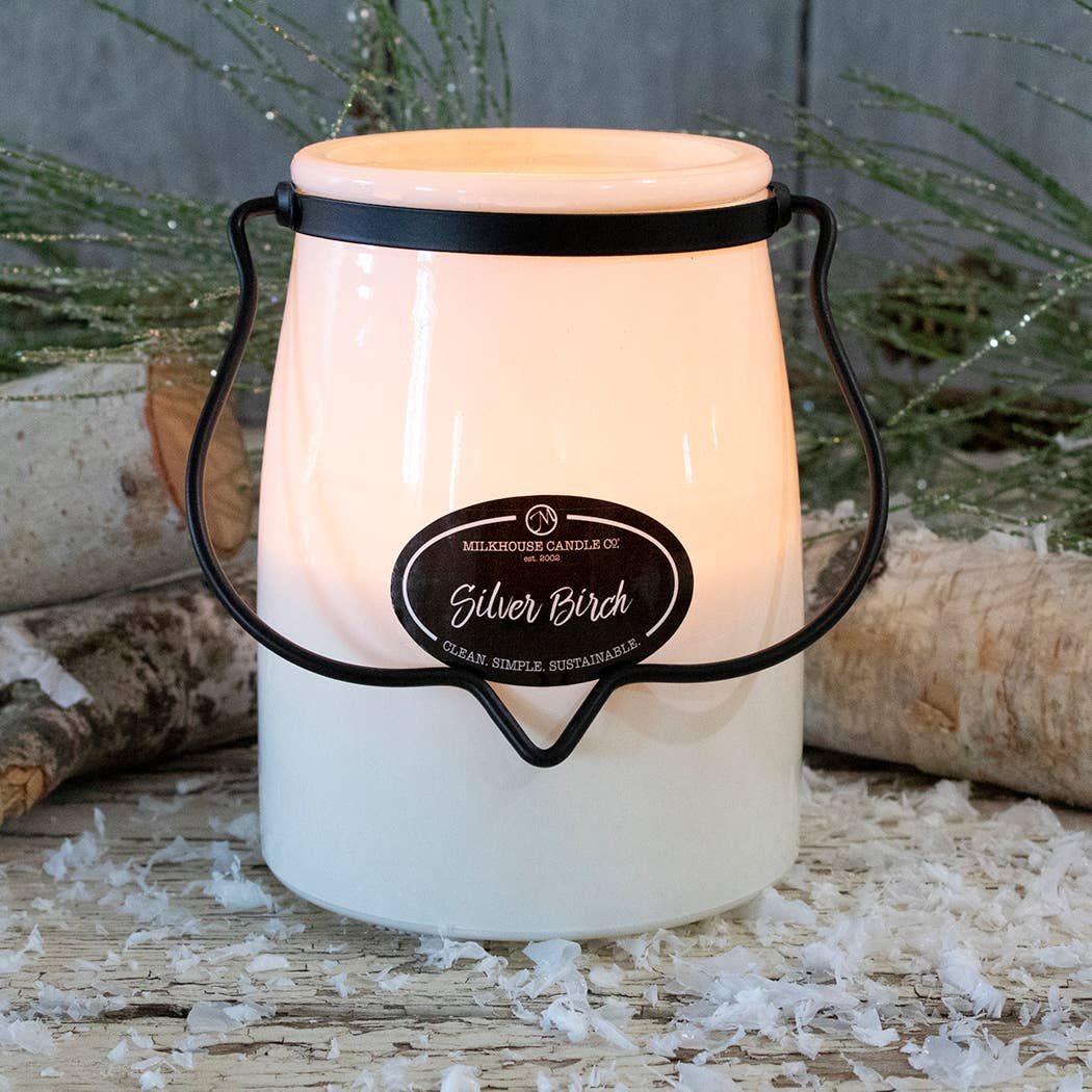 22 oz Butter Jar Candle: Silver Birch