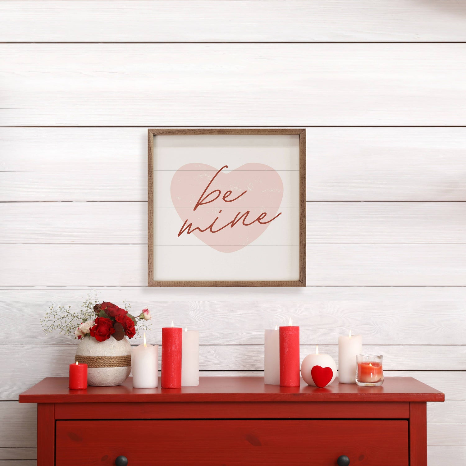 Be Mine Pink Heart White