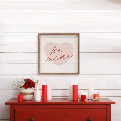 Be Mine Pink Heart White