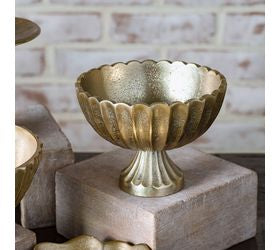 Gold Striped Footed Bowl