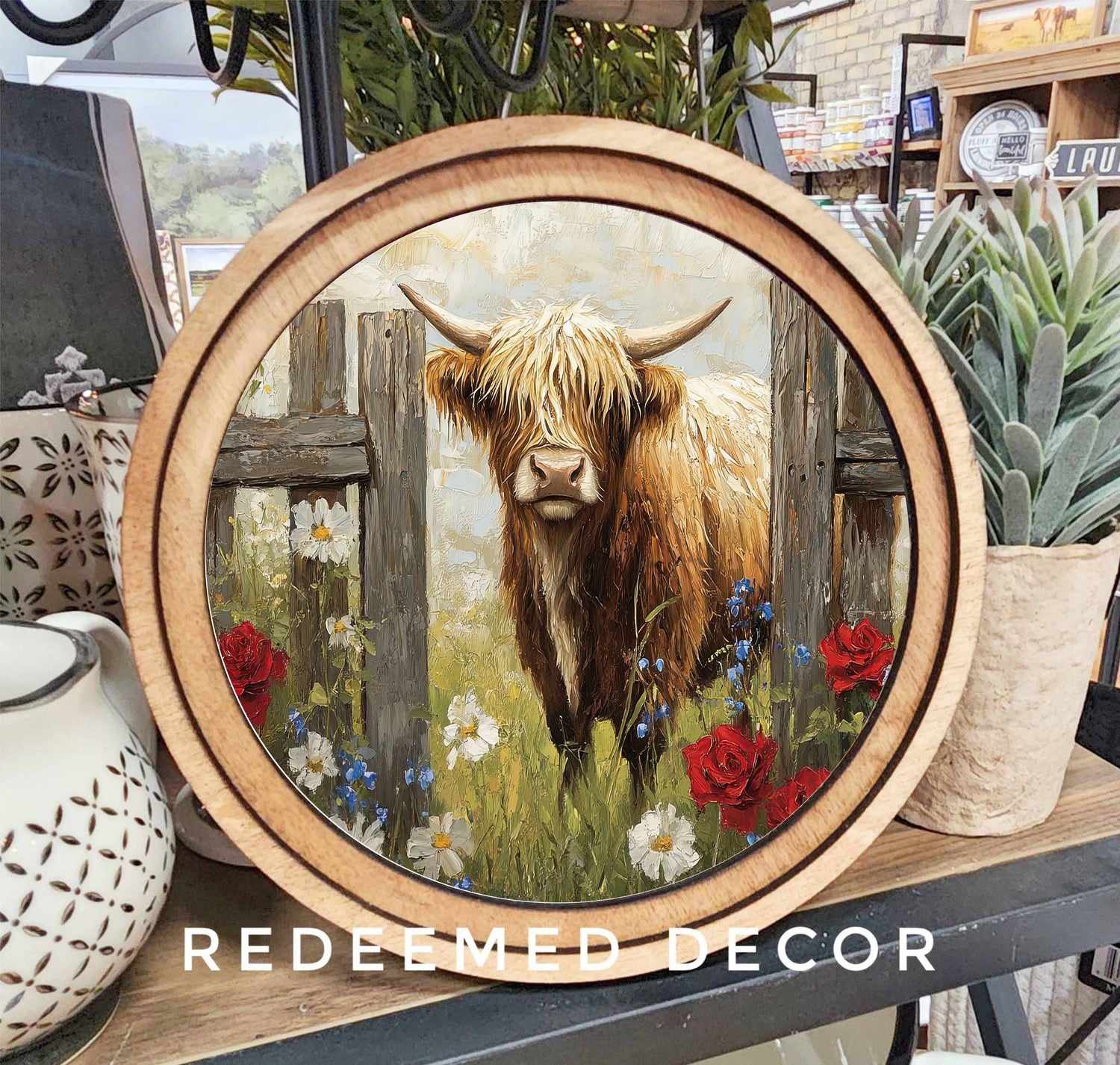 8" Round Patriotic Highland Art