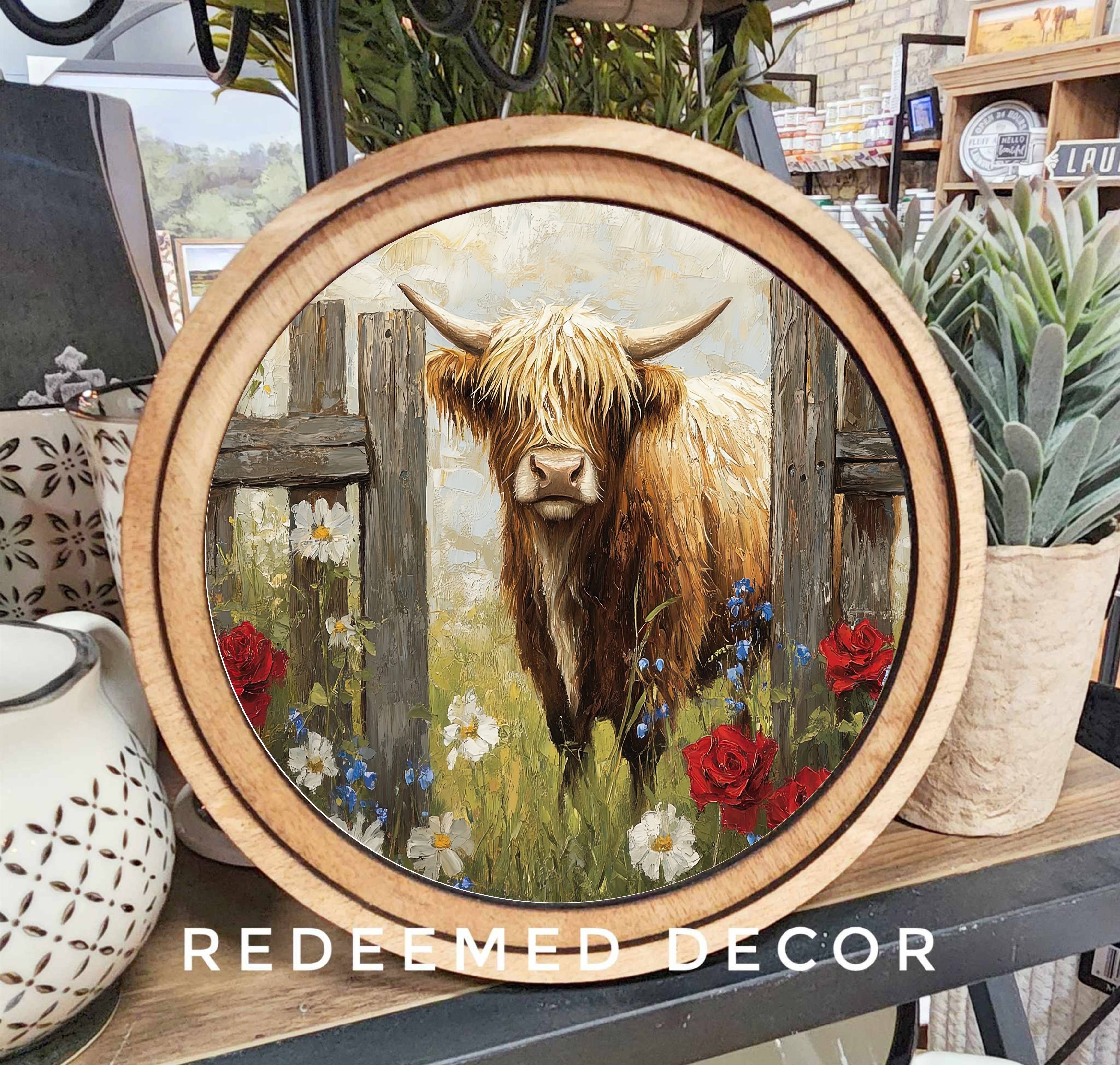 8" Round Patriotic Highland Art