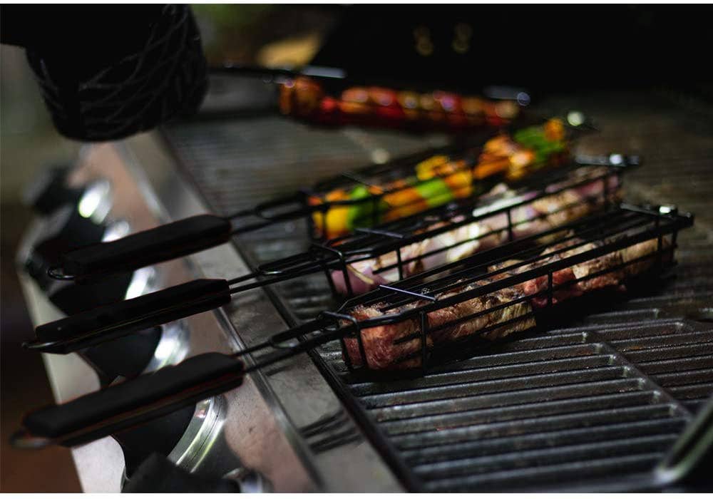 Outset Non-Stick Kabob Grill Basket, Set 4