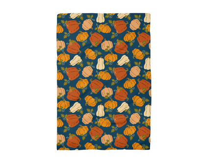 Pumpkin Fall Botanical Floral Autumn Kitchen Towel Waffle