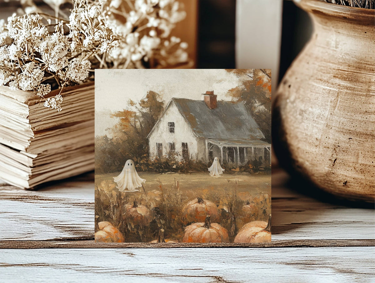 Insert Halloween Pumpkin Farmhouse for Square Frame