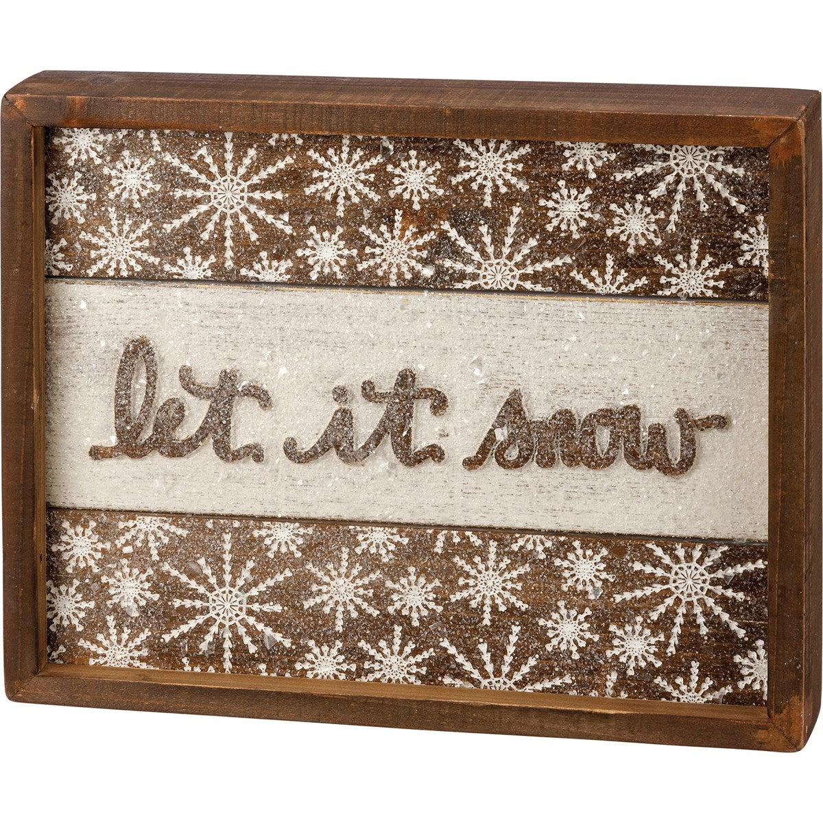 Let It Snow Slat Box Sign