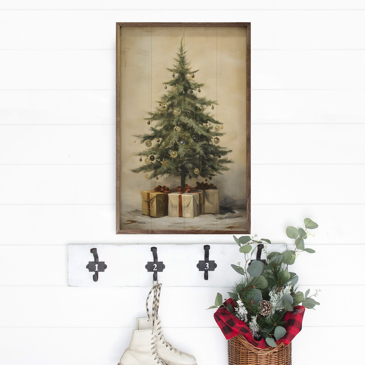 Christmas Tree With Presents II By Petals Prints Designs