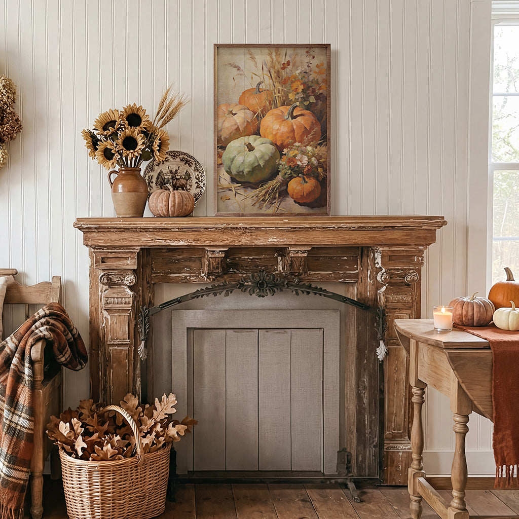 Harvest Gourds And Pumpkins Still Life