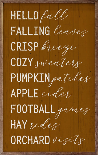 Hello Fall Favorites Orange
