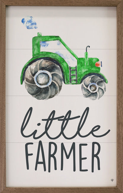 Little Farmer Green Tractor White